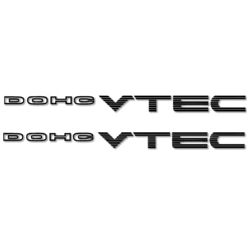 Black Dohc Vtec Decal Stickers Honda Style Set of 2 16.5"