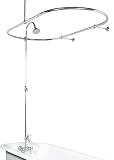 Shower system for Clawfoot tub CHROME Heavy duty Bath shower w/ large Oval ring -JT-17 NEW