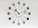 Orbit Wall Clock Rainbow balls - wood