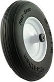 Marathon Industries 00063 15.5-Inch 3/4-Inch Bore Flat Free Wheelbarrow Tire With Ribbed Tread - 4.80/4.00-8