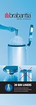 Brabantia Smartfix Bin Liners, 20litre, (20 bags)