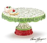 Blessed Birth Cake Plate Religious Christmas Jesus