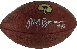 Mark Bavaro Autographed/Hand Signed Notre Dame Game Model Football