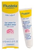 Mustela Bebe Sun cream for sensitive areas SPF 50