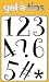 Gel-A-Tins 2 Inch Laugh Out Loud Numbers Stamp
