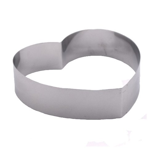 Fat Daddios Stainless Steel Heart Cake and Pastry Ring, 7.5 Inch x 2