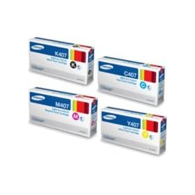 Samsung - CLT-4072S - Pack 4 Toners de marque Samsung Noir 1500 pages et Cyan Magenta Jaune 1000 pages pour Samsung CLP320 / N , CLP325 / N / W , CLX3185 / N / FN / FW.