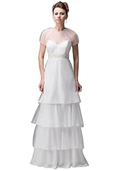 Organza/Tulle Sheath Empire   Waistline Beaded Jeweled  Dress