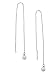 Sterling Silver Faux Pearl Threader Earrings
