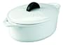 Daniel Boulud Kitchen Infiniti Cast Iron 3-Quart Oval Roaster, White