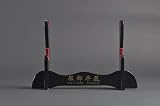 Kill Bill Black Piano Lacquered Wood Double Tier Japanese Samurai Katana Sword Display Stand #963