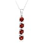 Sterling Silver Garnet Pendant, 18"