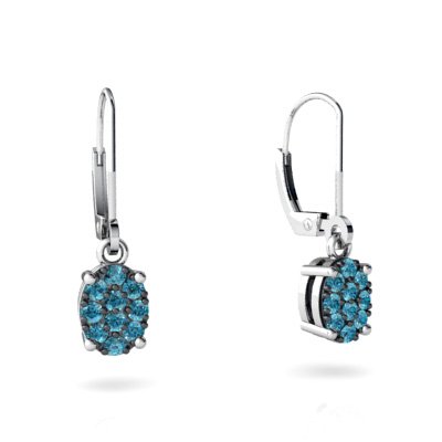 White Gold Diamond Lever Earrings