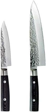 2 Zen Kitchen Knives with 37 Layers of Steel - 200mm Chef's & 120mm Utility