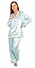 Up2date Fashion Women’s Button Down Satin Pajama Set with Mandarin Collar, Long Sleeves PJ