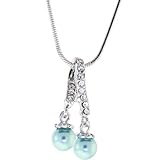 Aqua PEARL DROP Necklace