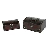 Keystone Jewelry Box : Domed Treasure Chest (Set of 2)