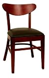 Oval Back Beech Wood Dining Room - Kitchen Side Chair - Mahogany - Vinyl Seat
