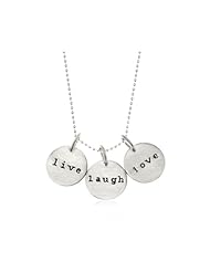 Live, Laugh and Love Necklace in Sterling Silver