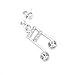 Spinningdaisy Silver Plated Ottava Alta Music Note Earrings