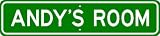 ANDY ROOM SIGN - Personalized Gift Boy or Girl, Aluminum
