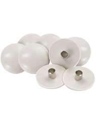 Waxman 4701395N 1-Inch Tap On Round Furniture Sliders, Oatmeal