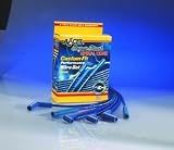 Universal Fit Super Stock 8mm Spiral Spark Plug Wire Set Straight Boots Blue