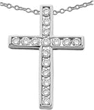 1ctw Diamond White Gold Cross Pendant
