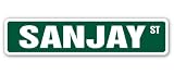 SANJAY Street Sign name kids childrens room door bedroom girls boys gift