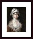 Antonia Zarate by Francisco De Goya 21.63X26.00 Framed with Black Wood Frame