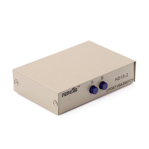 2 Ports VGA Switch Selector Box (2 In 1 Out - 2 PC to 1 Monitor)