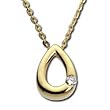14kt Yellow Gold Fancy Pear Shape Diamond Necklace