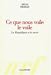 Ce que nous voile le voile