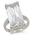 Big Solitaire CZ Engagement Ring