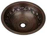 IMAGE OF Handcrafted Metal 16 Inch Round Sink BCR-GAL-16FMB French Brown Copper