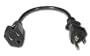 Cables To Go 03137 18 AWG Outlet Saver Power Extension Cord NEMA 5-15R to NEMA 5-15P (1 Feet/0.30 Meters) Black