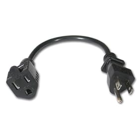 Cables To Go - 03137 - 1ft Outlet Saver Power Extension Cord (NEMA 5-15R to NEMA 5-15P)