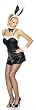 Cocktail Bunny Sexy Womens Costume Black