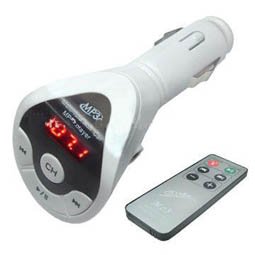 TeckNet FM39A USB Flash Memory MP3 Adapter with 7 FM Channels & Remote Controller & 1G Build-In Flash Memory - White