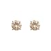 Rose Gold over Sterling Silver 10mm Champagne CZ Post Earring