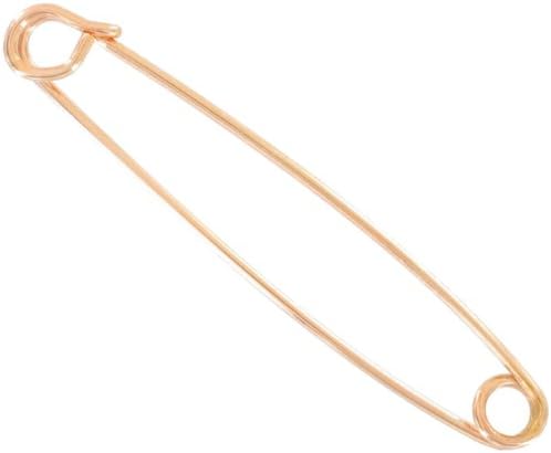 Made in USA Rose Gold Tone Mens Collar Bar Safety Pin 2 1/2" Ky and Co
