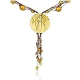Antica Murrina Acapulco - Amber and Gold Beaded Murano Glass Necklace
