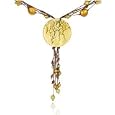 Antica Murrina Acapulco - Amber and Gold Beaded Murano Glass Necklace