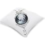 Beautiful X-Large Antiqued Cameo Charm Necklace with Crystal Accents Silver Tone Finish Comes Gift Boxed By Carol Collection LONG CHAIN