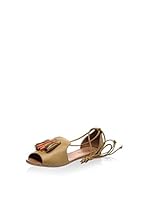 Bueno Sandalias planas (Caqui)