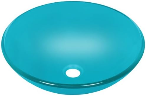 Polaris Sinks P106 Turquoise Coloured Glass Vessel Sink