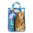 Hannah Montana Tote Bag Purse with Wig and Assorted Accessories sunglasses, earings, microphone, teal blue, turquoise, dress-up set