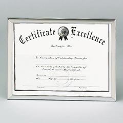 Buy Value U-Channel Easel Back Document Frame & Blank Certificate, 8×10, Silver – Sold as 1 Each