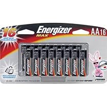 Energizer E91BP-16H Max AA Alkaline Battery (16 Pack)