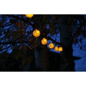 Aurora Glow Solar Glass String Lights -Clear Luminescence